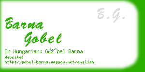 barna gobel business card